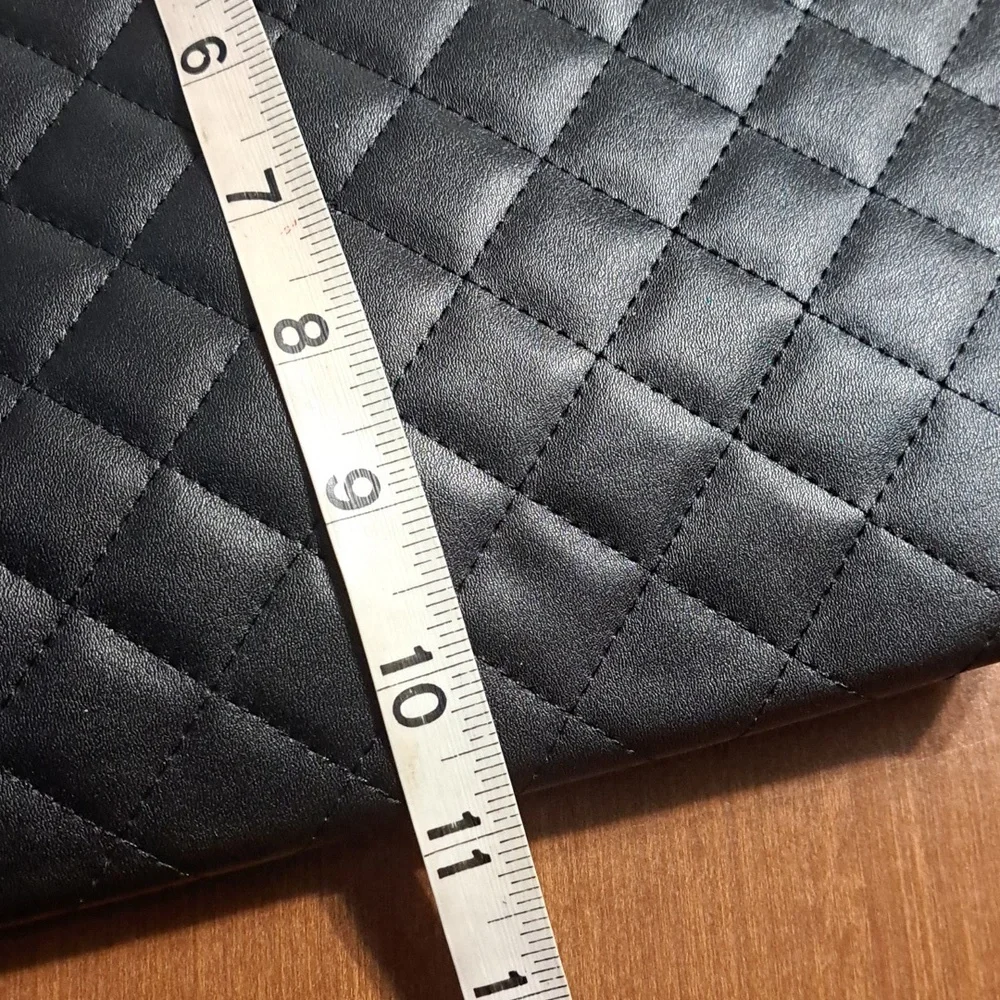 FLASH SALE Badgley Mischka Elegant Black Quilted Tote Bag New 129 - Picture 6 of 7